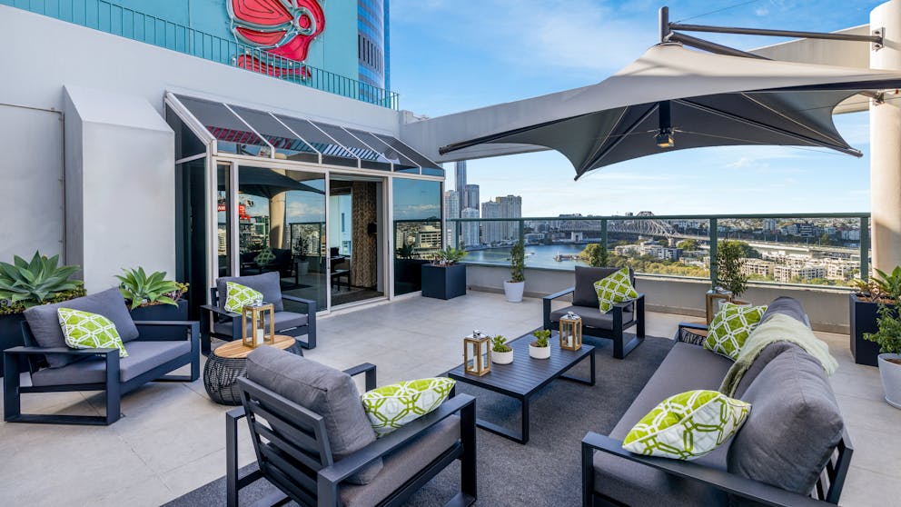 Stamford Suite at Stamford Plaza Brisbane Hotel Private Balcony